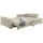luma-home Eckcouch Cord 3-Sitzer Beige/Grau