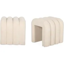sweeek Hocker 2er Set Beige