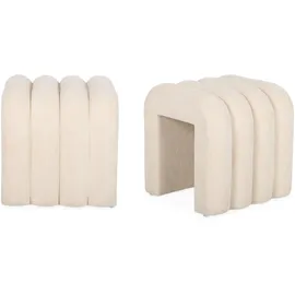 sweeek Hocker 2er Set Beige