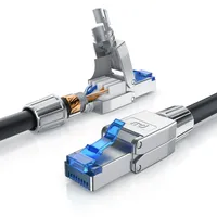 Primewire Patchkabel CAT 8 - Gigabit Ethernet LAN Kabel - 40 Gbit/s - S/FTP PIMF Schirmung - Netzwerkkabel - 0,25m