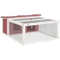 vidaXL Kaninchenstall Mokka 117,5x97x47,5 cm Massivholz Kiefer