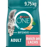 PURINA ONE Bifensis Trockenfutter mit Lachs für ausgewachsene Katzen - 9,75kg