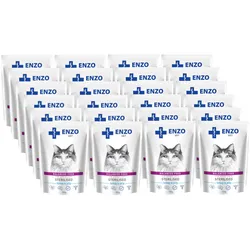ENZO VET Sterilisiertes Futter für sterilisierte Katzen mit Truthahn in Gelee 24x100g