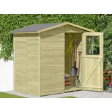 Gartenhaus Gerätehaus Garten Schuppen Satteldach Holz imprägniert mit Boden