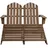 2-Sitzer Adirondack Gartenbank mit Fußstütze 119,5 x 147,5 x 89,5 cm braun 315911