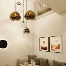 s.luce Orb 8-flg. E27 60 cm Rund Gold Verlauf/Rauch/Schwarz