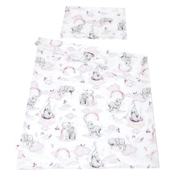 Babybettwäsche »BABYLUX Kinderbettwäsche 2 Tlg. 90 x 120 cm Bettwäsche Bettbezug Kind«, BabyLux, 125. Elefanten Rosa rosa