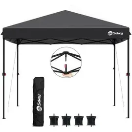 Sekey Faltpavillon 3 x 3 m inkl. 4 Seitenteile Schwarz