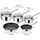 Tefal Jamie Oliver Cooks Classic E304S544 Topf-Set 8-tlg. 3 x Stielkasserolle + 2 x Bratpfanne