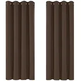 Deconovo Single Blackout Curtains Thermo-Verdunkelungsvorhänge für Schlafzimmer, Polyester, 140 x 260, 2