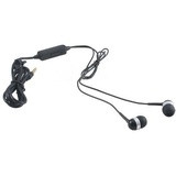 SYSTEM-S Stereo In Ear Kopfhörer 3.5 mm Klinke AUX Lautstärkeregler in Schwarz