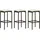 vidaXL Barhocker mit Kissen 3 Stk. Braun Poly Rattan