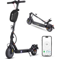 iScooter E Scooter mit Straßenzulassung, ABE Elektroroller Belastung bis 120kg, 30 km Reichweite, LED, 20km/h, 350W Motor, 8,5 Zoll Wabenreifen,Duales Bremssystem E Roller für Erwachsene