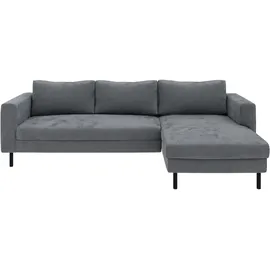 TRENDMANUFAKTUR Ecksofa Amazing II Cord 2-Sitzer Grau