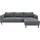 TRENDMANUFAKTUR Ecksofa Amazing II Cord 2-Sitzer Grau