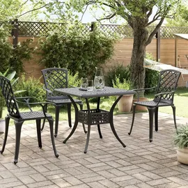 vidaXL Gartentisch 80 x 80 x 75 cm Schwarz