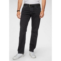 CAMP DAVID Comfort-fit-Jeans, mit markanten Nähten und Stretch, Gr. 32 Länge 32, schwarz Herren Jeans Comfort Fit