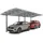 Ximax Carport Portoforte-60 Tandem Edelstahl-Look