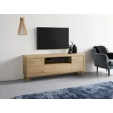 vogl möbelfabrik Lowboard VOGL MÖBELFABRIK "1237", braun (eiche), B:171cm H:55cm T:42cm, Massivholz, Spanplatte, Sideboards, Lowboard, Massivholzfront, Breite ca. 171 cm, mit Softclose Funktion