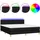 vidaXL Boxspringbett mit Matratze & LED Schwarz 180x200 cm Stoff