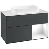 Villeroy & Boch Waschtischunterschrank 100 x 60,3 x 50,1 cm Midnight Blue Matt / Glossy White
