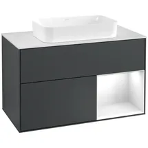 Villeroy & Boch Waschtischunterschrank 100 x 60,3 x 50,1 cm Midnight Blue Matt / Glossy White