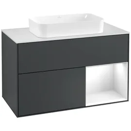 Villeroy & Boch Waschtischunterschrank 100 x 60,3 x 50,1 cm Midnight Blue Matt / Glossy White