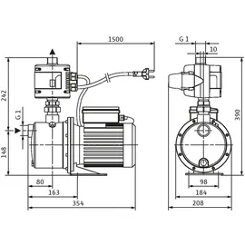 WILO Kreiselpumpe FWJ 203-EM/3 230 V 0,75 kW