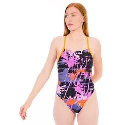 Speedo Club Training Allover Digital Damen vêtement running femme - Violet - 40
