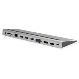 Value Dockingstation USB-C Dockingstation - USB Hub, Grau