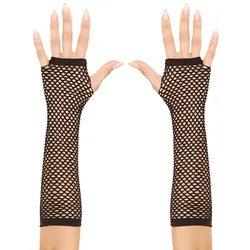 Schwarze Netzhandschuhe