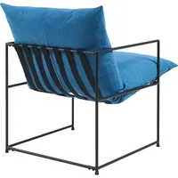 [en.casa] Sessel Utsjoki 90x61x70 cm Schwarz/Blau