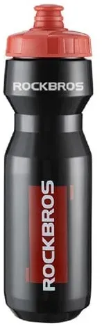 750 ml Bike Bottle - Transparent Black with Red Mouthpiece
