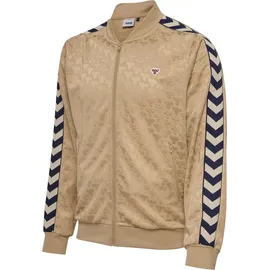 hummel Archive Regular Poly Jacket AOP Jacke Trainingsjacke Sportjacke beige/gold/blau 227580-8173, Größe:S - Beige - S
