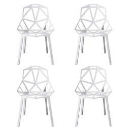 MAGIS - Chair One Outdoor Stuhl, weiß (4er-Set)
