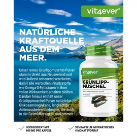 Vit4ever Grünlippmuschel Kapseln 365 St.