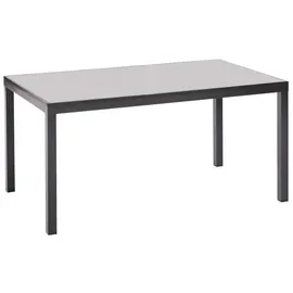 Merxx Amalfi Set 7 -tlg. 6 Stapelsessel Gartentisch 150 x 90 cm Grau
