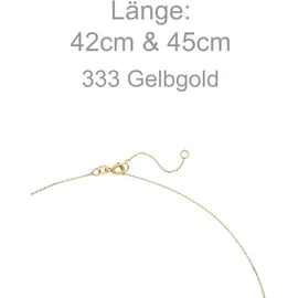 Jobo Collier Kette mit Anhänger Sonne 333 Gold Gelbgold