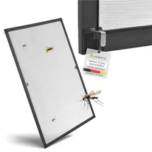 Juskys Fliegenschutzgitter mit Aluminiumrahmen 100 x 120 cm anthrazit