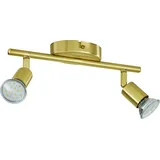 EGLO 2er LED Spot Buzz messing 28,5 x 6,5 cm GU10, warmweiß