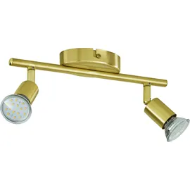 EGLO 2er LED Spot Buzz messing 28,5 x 6,5 cm GU10, warmweiß