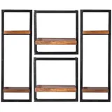 SIT Möbel Wandregal Set 95 x 25 x 75 cm Antikschwarz