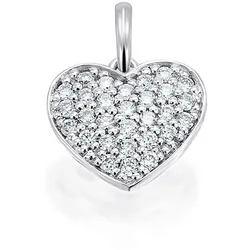 Ketten-Anhänger ONE ELEMENT "0,10 ct Diamant Brillant Anhänger aus 585 Weißgold", silber, Schmuckanhänger, Damen, 0.10 ct mit Diamant, Weißgold 585-Diamanten, Weißgold 585, Diamanten, Damen Gold Schmuck