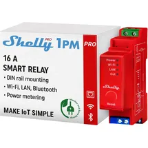 Shelly Pro 1PM, DIN-Schienen-Schaltmodul mit Strommessfunktion, 1-Kanal, Schaltaktor