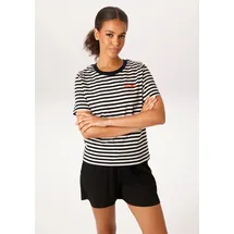 Aniston CASUAL T-Shirt Schwarz/Orange/Gelb 40