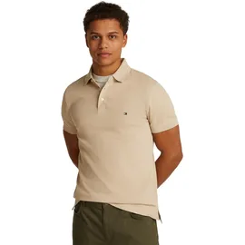 Tommy Hilfiger Herren Poloshirt Kurzarm 1985 Slim Fit, Beige L