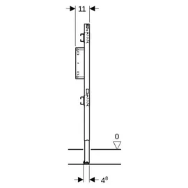 Geberit Duofix Vorwandelement für Dusche und Badewanne H: 98-112 cm