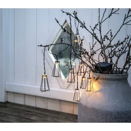 Star Trading LED-Lichterkette Metall 180 cm Warmweiß Schwarz