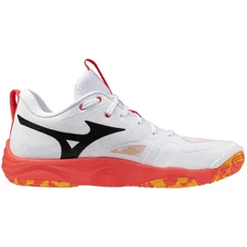 Mizuno Wave Momentum Elite Volleyballschuhe, 01 - white/fiery coral 2/citrus 48.5