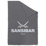 Sansibar Wohndecke SANSIBAR grau/silber (BL 150x200 cm) - grau